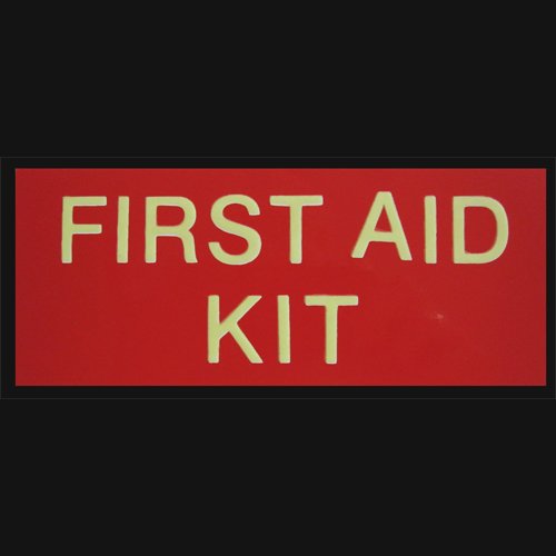 Luminous First Aid Kit Label 163mm x 67mm