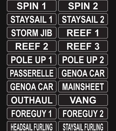 Glowfast Luminous Rope Clutch Labels - Oyster Yachts Edition