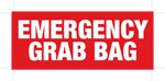 Luminous Emergency Grab Bag Label 148mm x 63mm